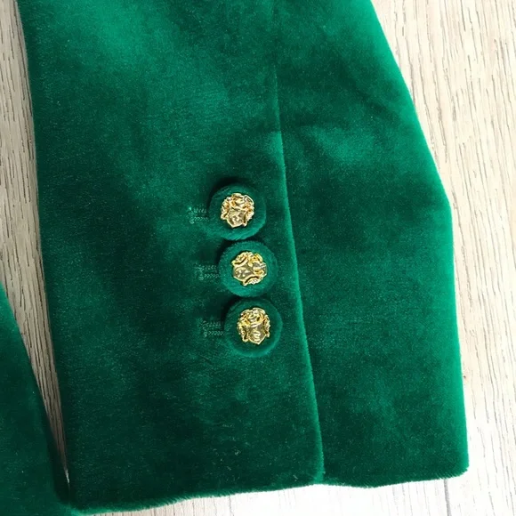Zara Emerald Green Velvet Fitted Tailored Blazer Women’s size M Limited edit NWT - Picture 6 of 9